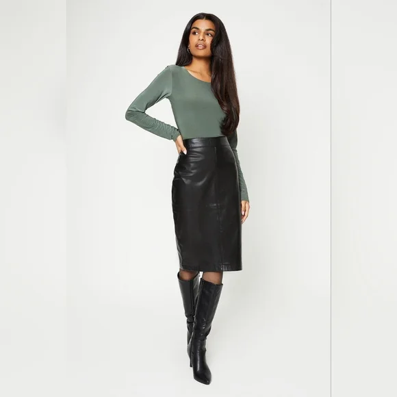 Danier Leather Pencil Skirt